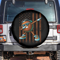 Dabbing Coconut Spare Tire Cover Retro American Flag Fruit Lover