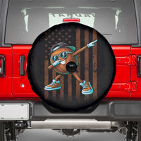 Dabbing Coconut Spare Tire Cover Retro American Flag Fruit Lover