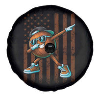 Dabbing Coconut Spare Tire Cover Retro American Flag Fruit Lover