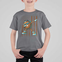 Dabbing Coconut T Shirt For Kid Retro American Flag Fruit Lover
