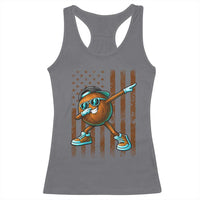 Dabbing Coconut Racerback Tank Top Retro American Flag Fruit Lover