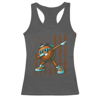 Dabbing Coconut Racerback Tank Top Retro American Flag Fruit Lover