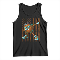 Dabbing Coconut Tank Top Retro American Flag Fruit Lover