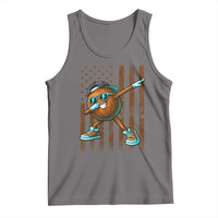 Dabbing Coconut Tank Top Retro American Flag Fruit Lover