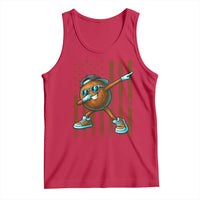 Dabbing Coconut Tank Top Retro American Flag Fruit Lover
