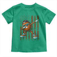 Dabbing Coconut Toddler T Shirt Retro American Flag Fruit Lover