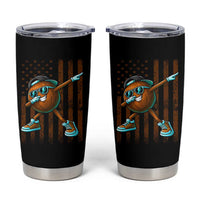 Dabbing Coconut Tumbler Cup Retro American Flag Fruit Lover