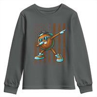 Dabbing Coconut Youth Sweatshirt Retro American Flag Fruit Lover