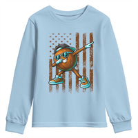 Dabbing Coconut Youth Sweatshirt Retro American Flag Fruit Lover