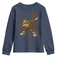 Dabbing Coconut Youth Sweatshirt Retro American Flag Fruit Lover