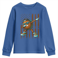 Dabbing Coconut Youth Sweatshirt Retro American Flag Fruit Lover