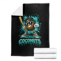 Baseball Coconut Throw Blanket Funny Graffiti Splatter Sports
