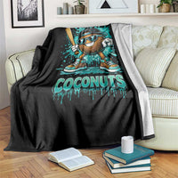 Baseball Coconut Throw Blanket Funny Graffiti Splatter Sports