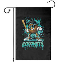 Baseball Coconut Garden Flag Funny Graffiti Splatter Sports