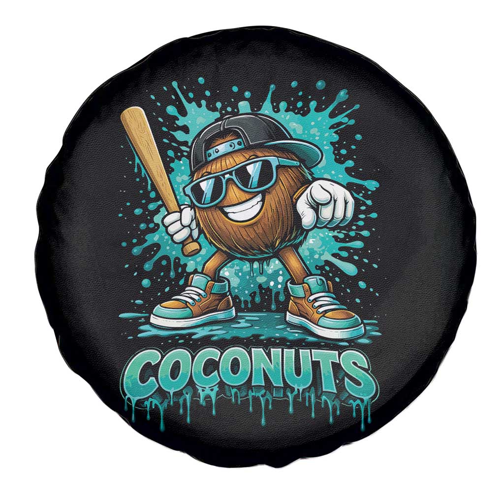 Baseball Coconut Spare Tire Cover Funny Graffiti Splatter Sports