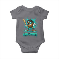 Baseball Coconut Baby Onesie Funny Graffiti Splatter Sports
