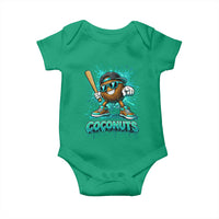 Baseball Coconut Baby Onesie Funny Graffiti Splatter Sports