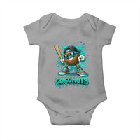Baseball Coconut Baby Onesie Funny Graffiti Splatter Sports