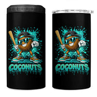 Baseball Coconut 4 in 1 Can Cooler Tumbler Funny Graffiti Splatter Sports