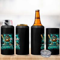 Baseball Coconut 4 in 1 Can Cooler Tumbler Funny Graffiti Splatter Sports