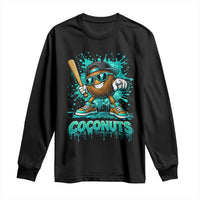 Baseball Coconut Long Sleeve Shirt Funny Graffiti Splatter Sports