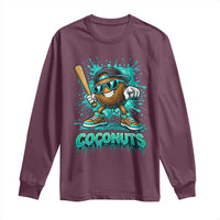 Baseball Coconut Long Sleeve Shirt Funny Graffiti Splatter Sports
