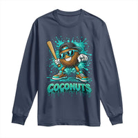 Baseball Coconut Long Sleeve Shirt Funny Graffiti Splatter Sports