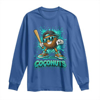 Baseball Coconut Long Sleeve Shirt Funny Graffiti Splatter Sports
