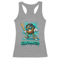 Baseball Coconut Racerback Tank Top Funny Graffiti Splatter Sports