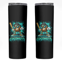Baseball Coconut Skinny Tumbler Funny Graffiti Splatter Sports