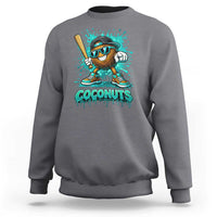 Baseball Coconut Sweatshirt Funny Graffiti Splatter Sports