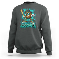 Baseball Coconut Sweatshirt Funny Graffiti Splatter Sports