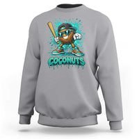 Baseball Coconut Sweatshirt Funny Graffiti Splatter Sports