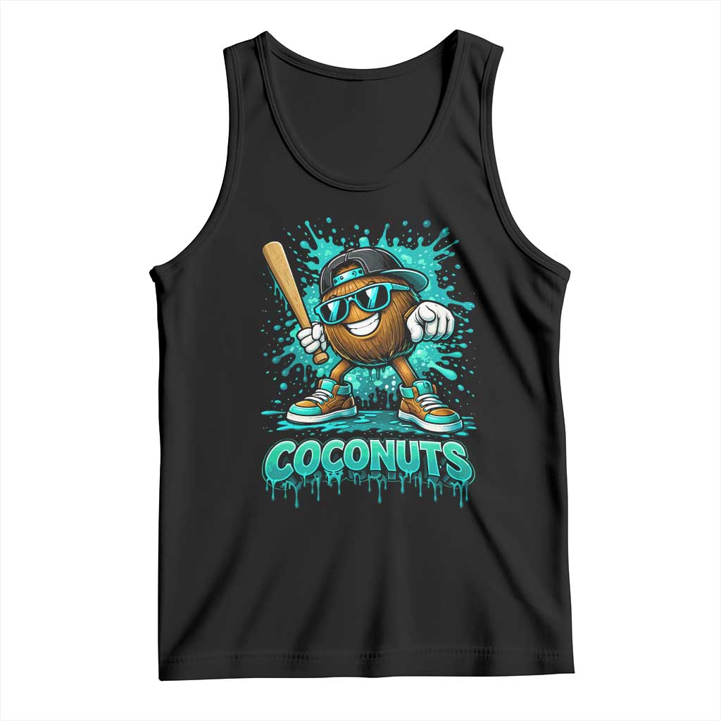 Baseball Coconut Tank Top Funny Graffiti Splatter Sports