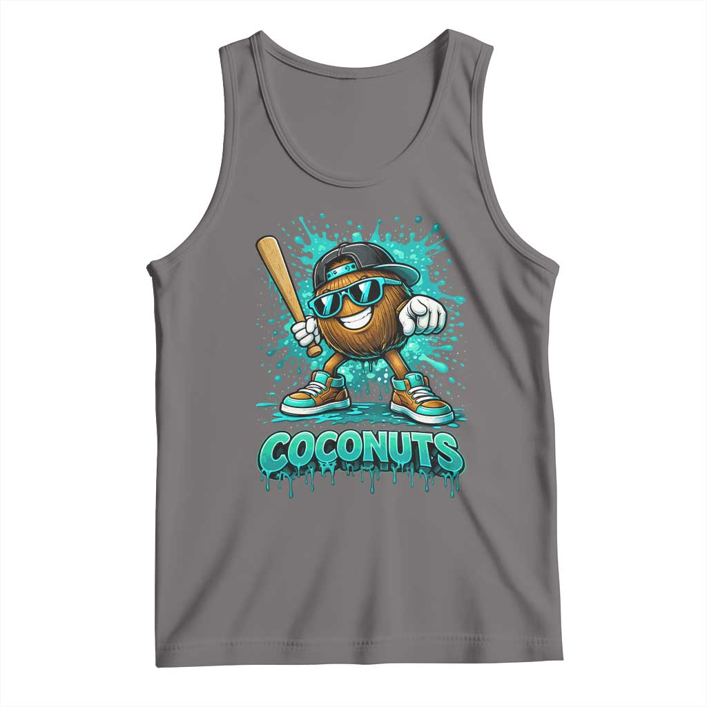 Baseball Coconut Tank Top Funny Graffiti Splatter Sports