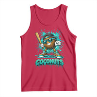Baseball Coconut Tank Top Funny Graffiti Splatter Sports