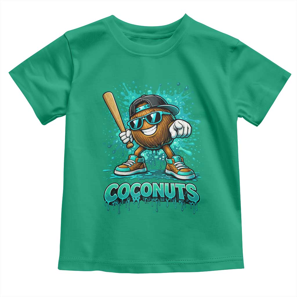 Baseball Coconut Toddler T Shirt Funny Graffiti Splatter Sports