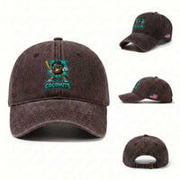 Baseball Coconut Washed Cotton Baseball Cap Funny Graffiti Splatter Sports