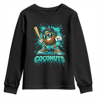 Baseball Coconut Youth Sweatshirt Funny Graffiti Splatter Sports