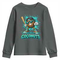Baseball Coconut Youth Sweatshirt Funny Graffiti Splatter Sports