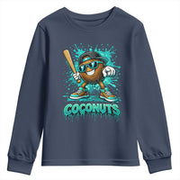 Baseball Coconut Youth Sweatshirt Funny Graffiti Splatter Sports