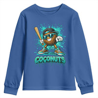Baseball Coconut Youth Sweatshirt Funny Graffiti Splatter Sports