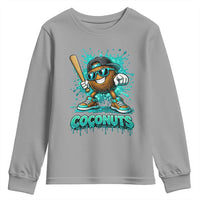 Baseball Coconut Youth Sweatshirt Funny Graffiti Splatter Sports