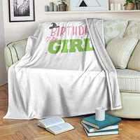 Birthday Girl Throw Blanket Witch Pink Green Toddler Baby 1st 2nd 3rd 4th 5th 6th 7th