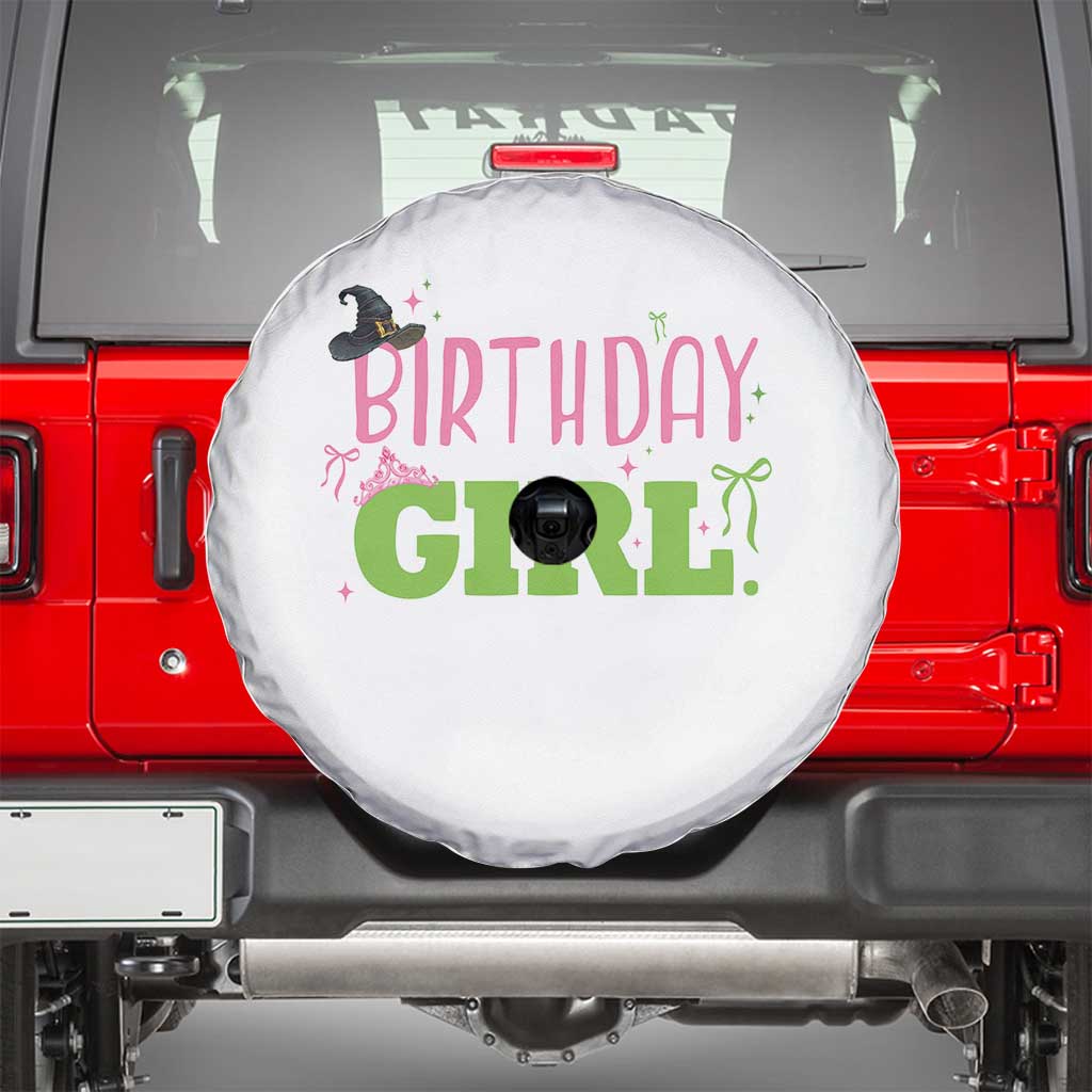Birthday Girl Spare Tire Cover Witch Pink Green Toddler Baby 1st 2nd 3rd 4th 5th 6th 7th