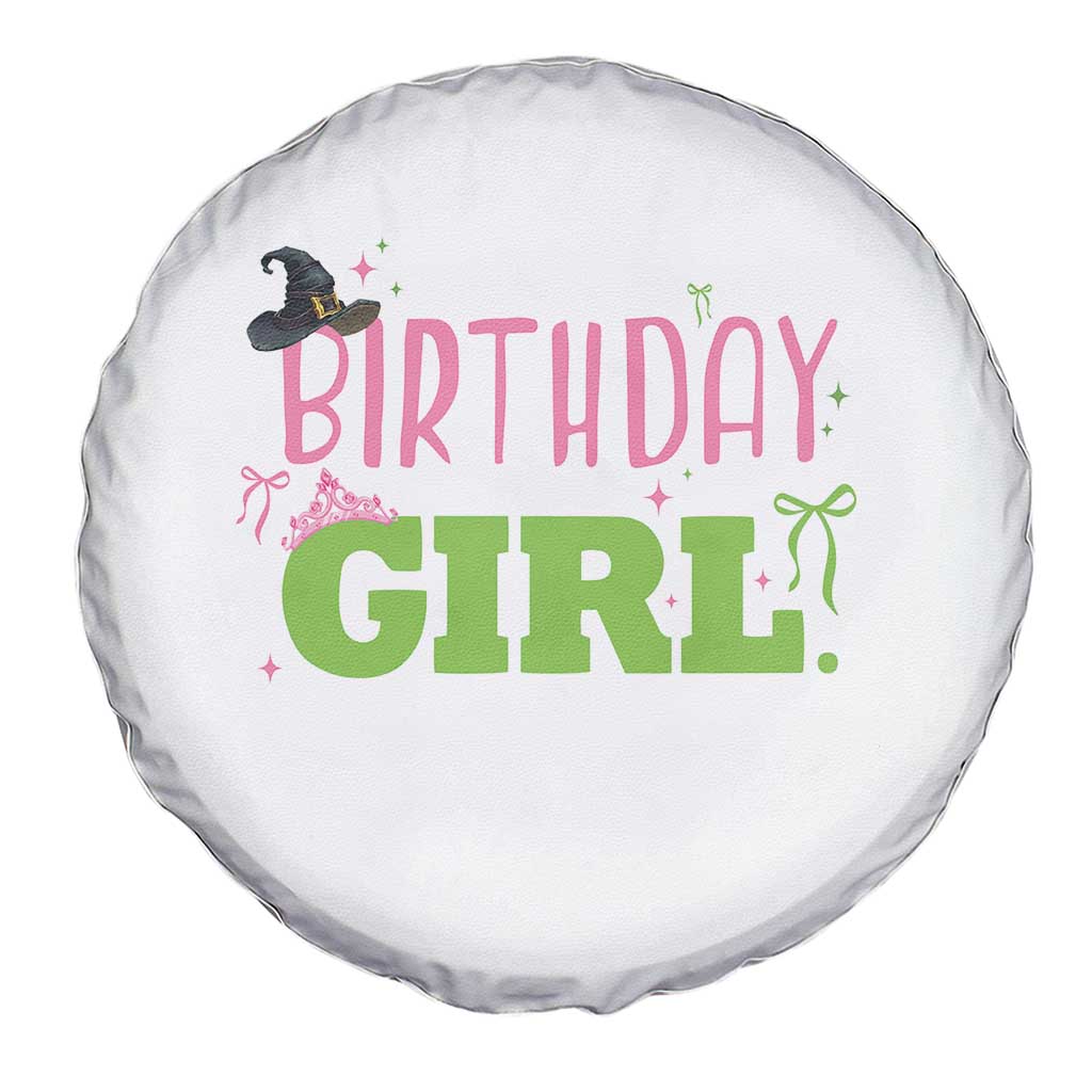 Birthday Girl Spare Tire Cover Witch Pink Green Toddler Baby 1st 2nd 3rd 4th 5th 6th 7th