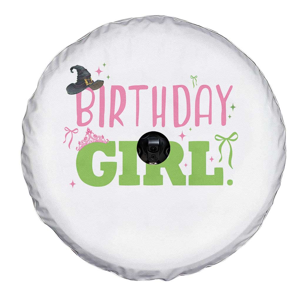 Birthday Girl Spare Tire Cover Witch Pink Green Toddler Baby 1st 2nd 3rd 4th 5th 6th 7th
