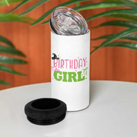 Birthday Girl 4 in 1 Can Cooler Tumbler Witch Pink Green Toddler Baby 1st 2nd 3rd 4th 5th 6th 7th