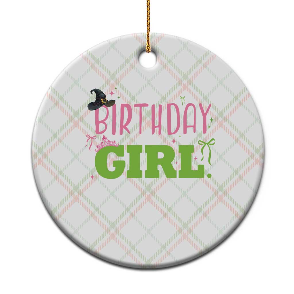 Birthday Girl Ceramic Ornament Witch Pink Green Toddler Baby 1st 2nd 3rd 4th 5th 6th 7th