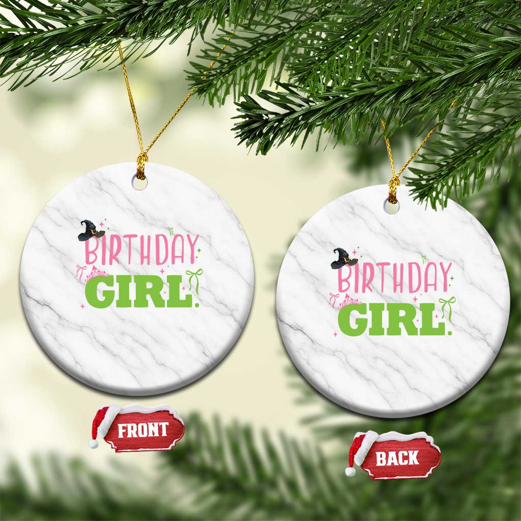 Birthday Girl Ceramic Ornament Witch Pink Green Toddler Baby 1st 2nd 3rd 4th 5th 6th 7th